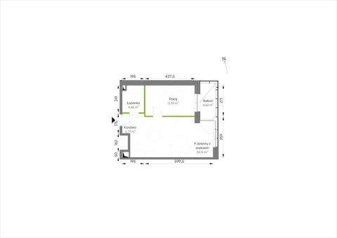Plan 2 pok. 43m²