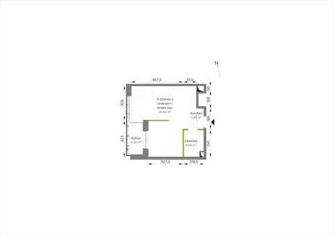 Plan 1 pok. 34m²