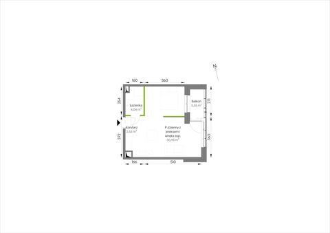 Plan 1 pok. 38m²