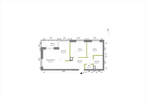 Plan 3 pok. 59m²