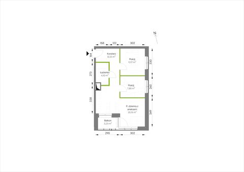 Plan 3 pok. 52m²