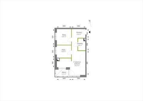 Plan 3 pok. 50m²