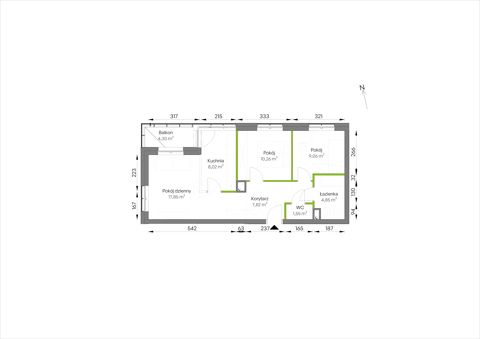 Plan 3 pok. 59m²