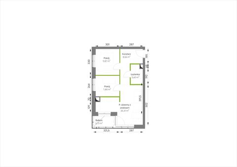 Plan 3 pok. 50m²