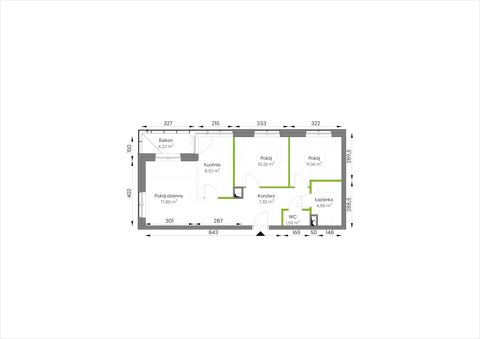 Plan 3 pok. 59m²