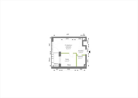 Plan 2 pok. 35m²