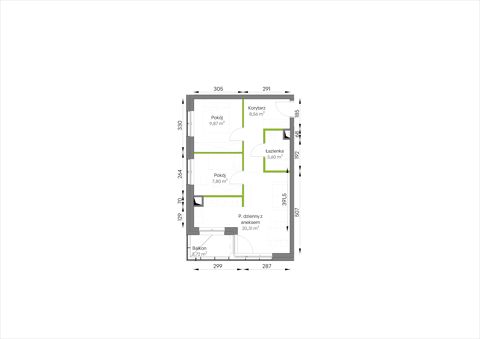 Plan 3 pok. 50m²