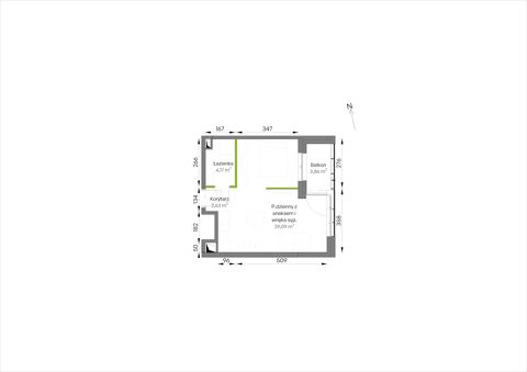 Plan 1 pok. 36m²