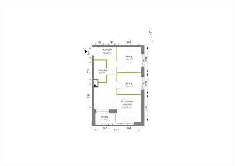 Plan 3 pok. 50m²