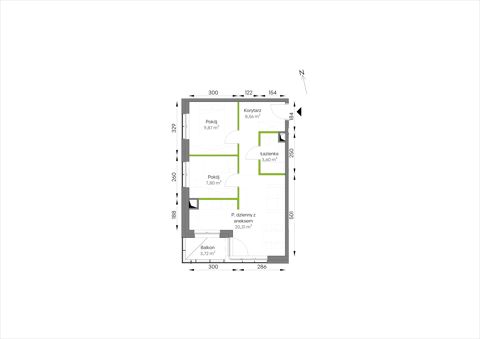 Plan 3 pok. 50m²