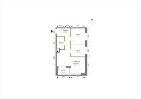 Plan 3 pok. 50m²