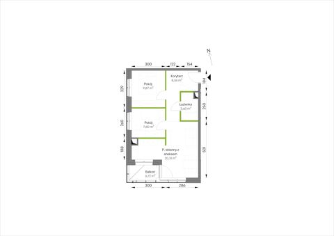 Plan 3 pok. 50m²
