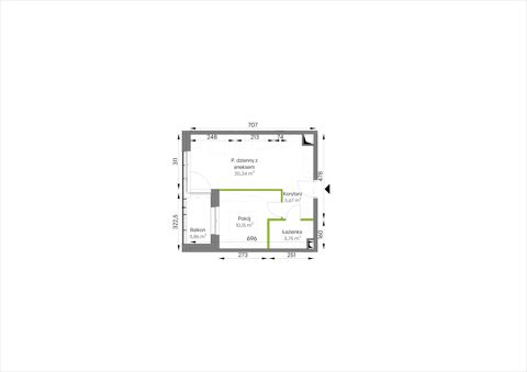 Plan 2 pok. 38m²