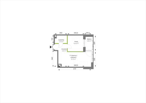 Plan 2 pok. 38m²
