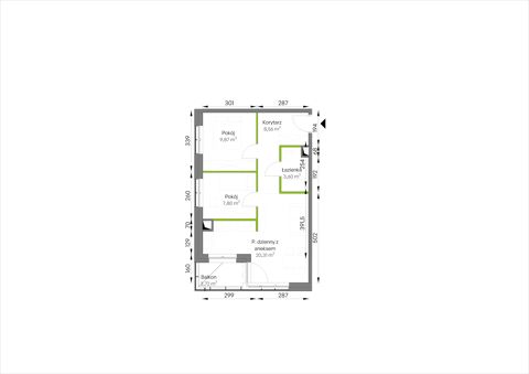 Plan 3 pok. 50m²