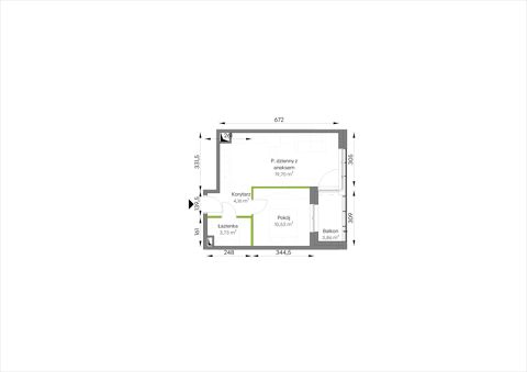 Plan 2 pok. 38m²