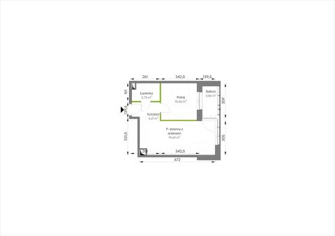 Plan 2 pok. 38m²