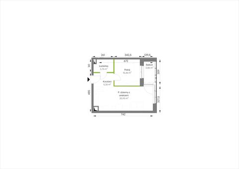 Plan 2 pok. 40m²
