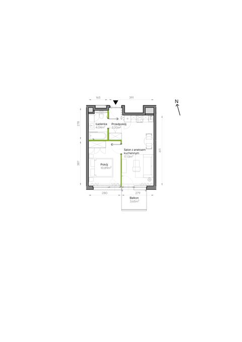 Plan 2 pok. 35m²