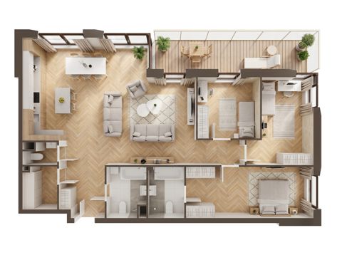 Plan 4 pok. 118m²