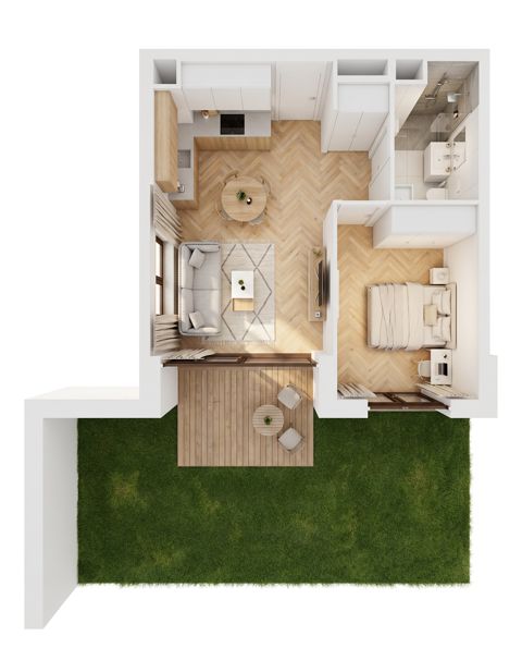 Plan 2 pok. 48m²