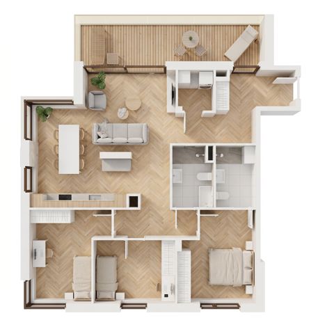 Plan 4 pok. 97m²