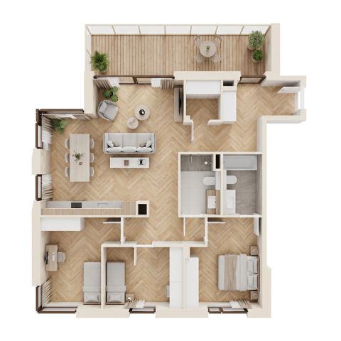 Plan 4 pok. 96m²