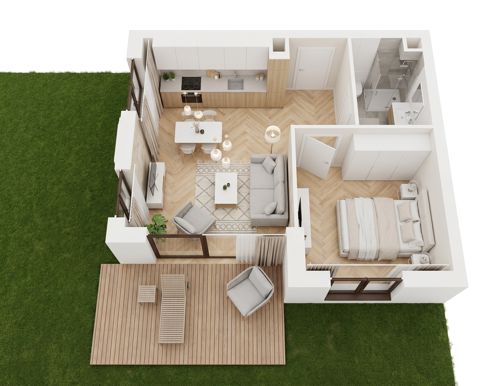 Plan 2 pok. 43m²