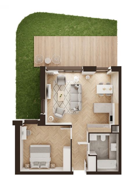Plan 2 pok. 52m²