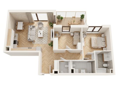 Plan 3 pok. 80m²