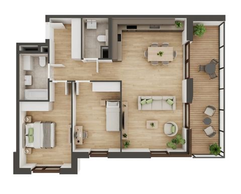 Plan 3 pok. 83m²