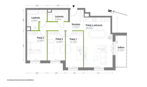 Plan 4 pok. 87m²