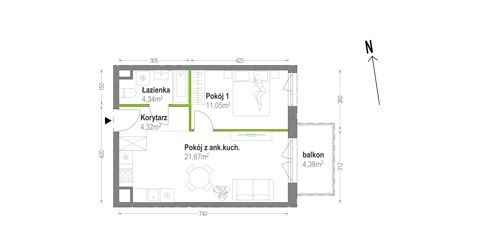 Plan 2 pok. 41m²