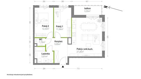 Plan 3 pok. 69m²