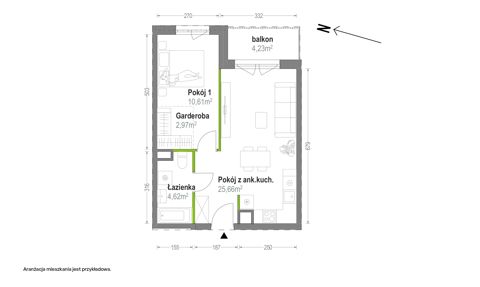Plan 2 pok. 44m²