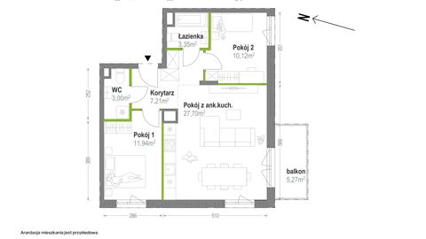 Plan 3 pok. 63m²