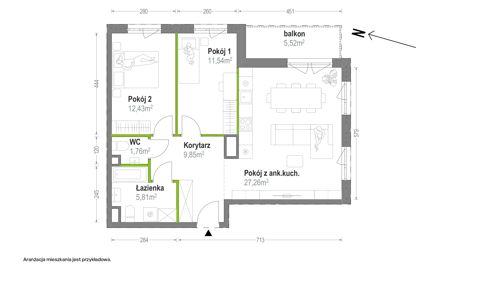 Plan 3 pok. 69m²