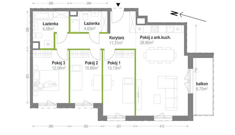 Plan 4 pok. 87m²