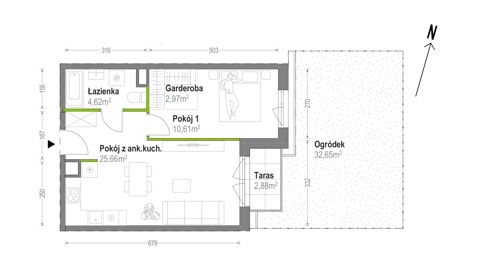 Plan 2 pok. 44m²