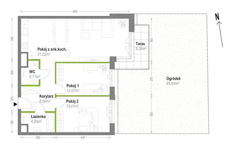Plan 3 pok. 72m²
