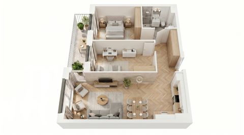 Plan 3 pok. 57m²