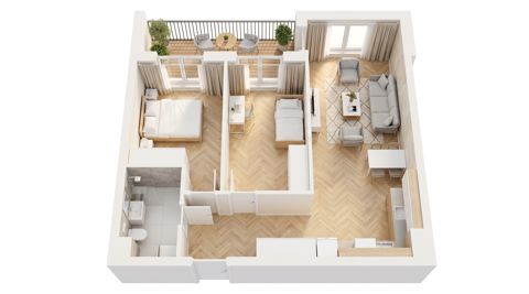 Plan 3 pok. 59m²