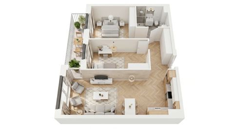 Plan 3 pok. 57m²