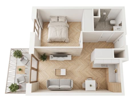 Plan 2 pok. 39m²
