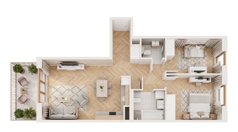 Plan 3 pok. 66m²