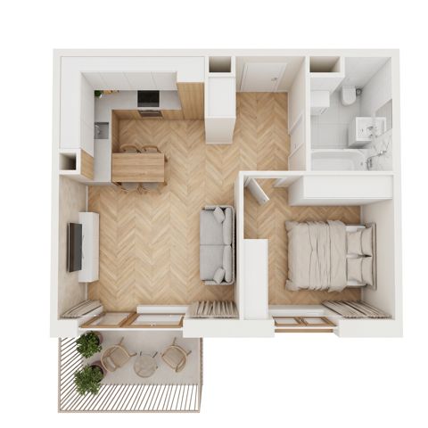 Plan 2 pok. 47m²