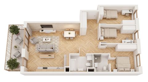 Plan 2 pok. 39m²