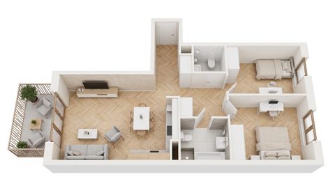 Plan 3 pok. 66m²