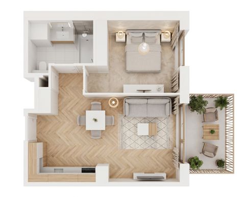 Plan 2 pok. 39m²