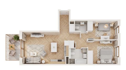 Plan 3 pok. 66m²
